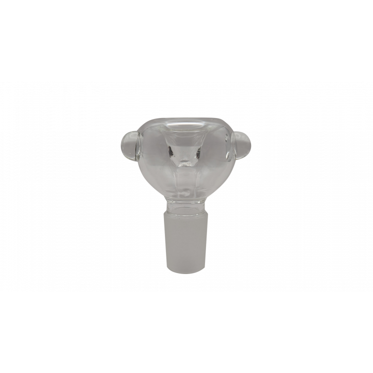 Bong Glaskopf Dickwandig | 18,8mm Schliff | Mit Rollstop | Transparent