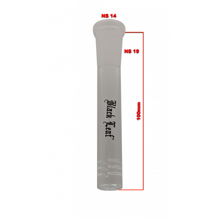 Black Leaf® 18,8mm Glas Getränke Chillum Downstem | 14,5mm Innenschliff | 100mm