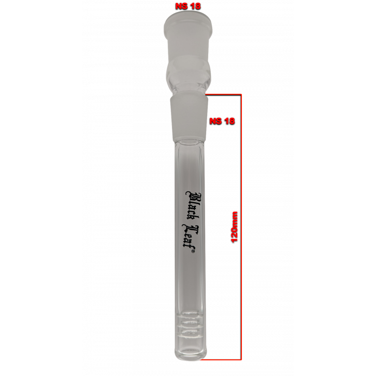 Black Leaf® 18,8mm Glas Getränke Chillum Downstem | 18,8mm Innenschliff | 100mm/120mm