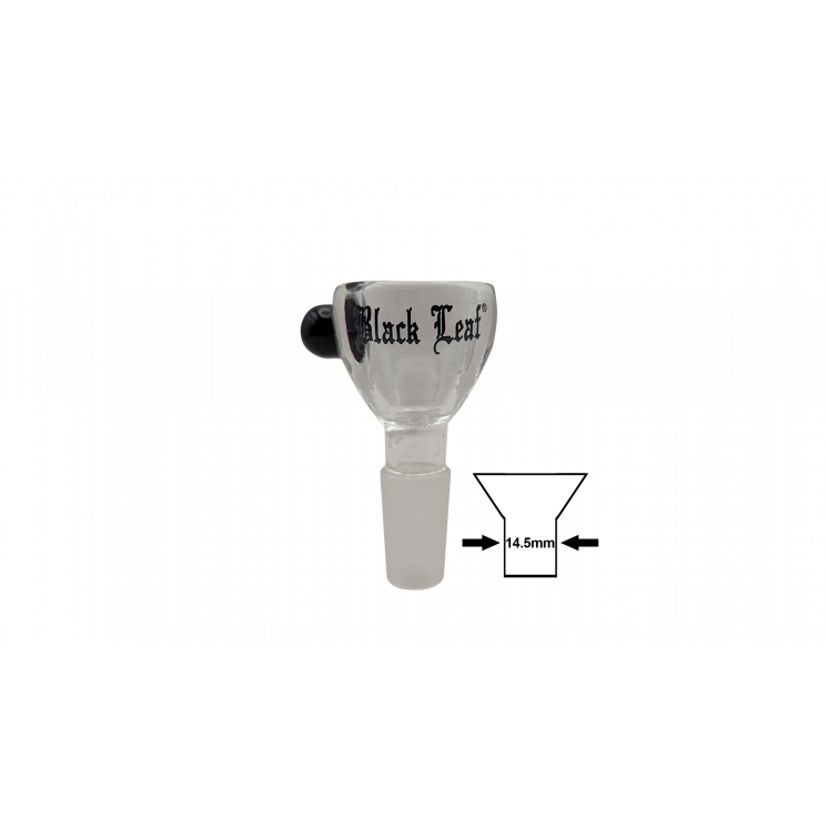 Bong Glaskopf Dickwandig von Black Leaf® | 14,5mm Schliff | Transparent