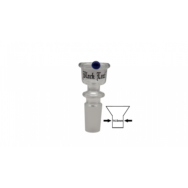Bong Glaskopf von Black Leaf® | 14,5mm Schliff | Mit Roll-Stop | Transparent