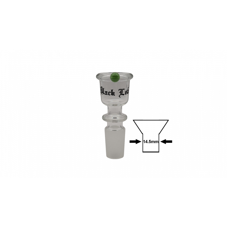 Bong Glaskopf von Black Leaf® | 14,5mm Schliff | Mit Roll-Stop | Transparent
